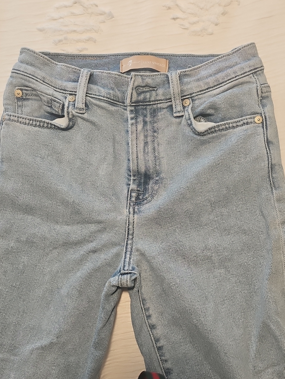 7 For All Mankind Light Blue High-Rise Jeans
